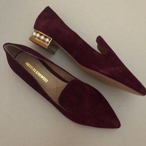 NEW | Nicholas Kirkwood Pearl Heel Suede Loafers
